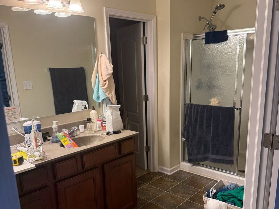 Bathroom before Ridgeworks Construction remodel — Brownsburg, IN